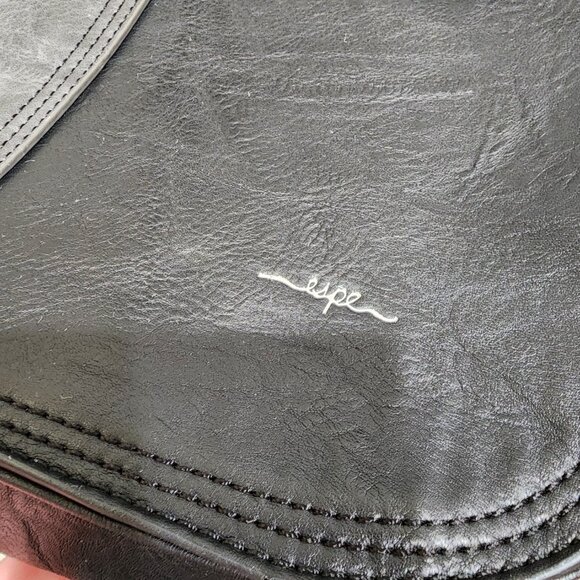 Espe Crossbody Shoulder Bag Black Vegan Leather Adjustable Strap Zip Pockets - Picture 10 of 16